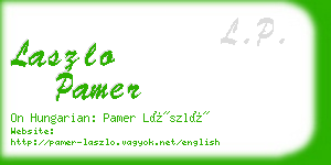 laszlo pamer business card